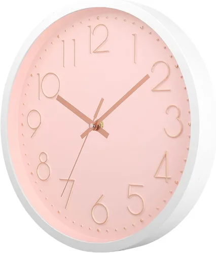 Vista 18 de Reloj de pared, relojes de pared de cocina, reloj silencioso redondo, clásico, funciona con pilas, diseño moderno y estilo para sala de estar