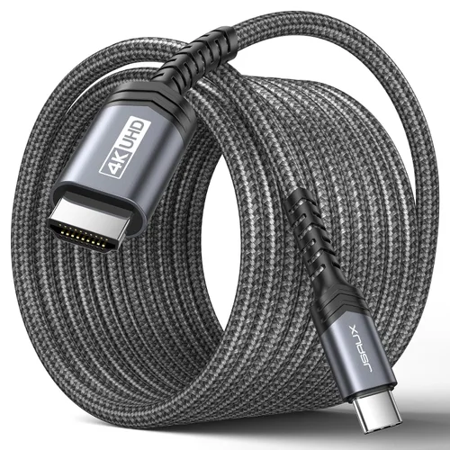 Vista 13 de JSAUX Cable USB C a HDMI de 3.3 pies Cable USB 3.1 tipo C a HDMI 2.0 de 4K a 60Hz, compatible con Thunderbolt 3/4, iPhone 16/16 Plus/16 Pro/16 Pro