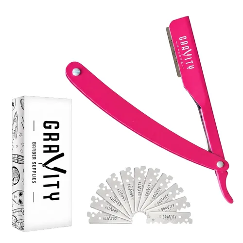 Vista 14 de Kit de afeitado manual GRAVITY RAZORS Profesional – Exposición Ultra, Incluye 10 Hojas Premium, 2mm Expuestas, Negro Mate Professional