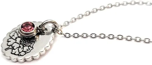 Vista 48 de Birth Month Flower and Birthstone Necklace