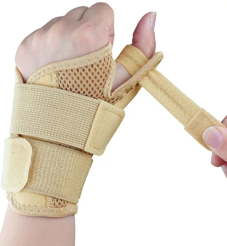 Vista 9 de Soporte de férula para pulgar para artritis y túnel carpiano, inmovilizador ajustable para dedo gatillo, tendinitis, alivio del dolor de esguince