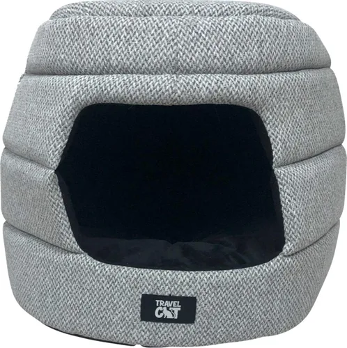 Vista 10 de Travel Cat Meowbile - Casa para gatos de interior, 25 x 18 x 17 pulgadas, cama y cueva para gatos convertible y duradera de alta calidad