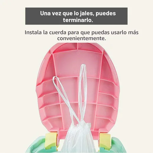 Vista 7 de Paquete de 100 forros desechables para orinal con cordón, bolsas de entrenamiento de ajuste universal de 17.3 x 9.4 pulgadas, forro de asiento