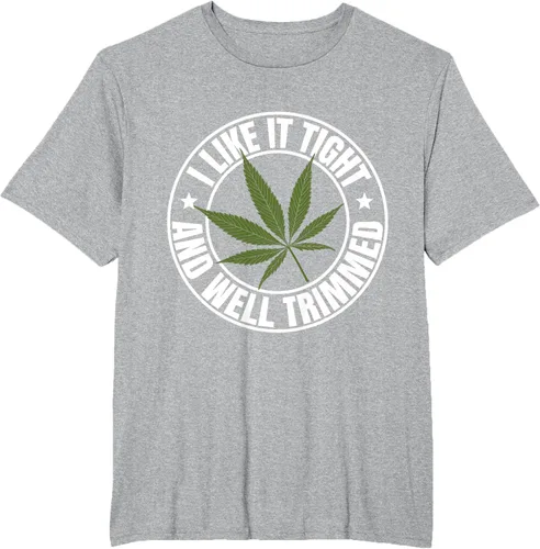 Vista 34 de Weed Cannabis Medical Marihuana I Like It Camiseta ajustada y recortada, Negro, S