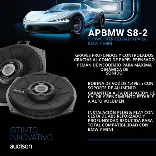 Vista 3 de Audison AP BMW S8-2 Prima Series 8" (200mm) Subwoofer 2Ω para BMW