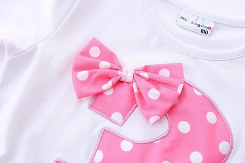 Vista 5 de Mud Kingdom Little Girls Birthday Dress Number Gift Cute Polka Dots