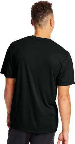 Vista 3 de Hanes Paquete de camisetas deportivas para hombre, camiseta Cool DRI que absorbe la humedad, camiseta de rendimiento, paquete de 2, Negro