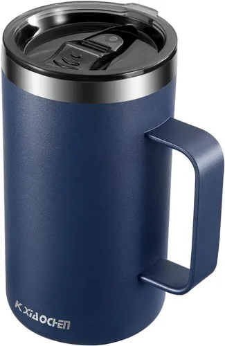 Vista 20 de KXIAOCHEN - Taza de café aislada de 20 onzas con tapa, taza de café de acero inoxidable, vaso de café de doble pared con aislamiento al vacío