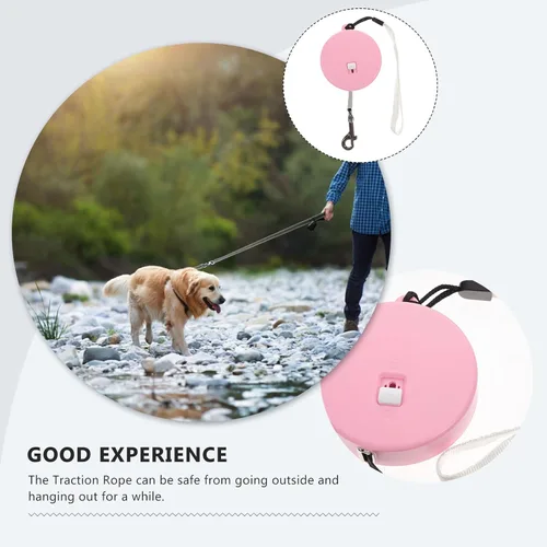 Vista 5 de TEHAUX Retractable Dog Leash for Dogs Adjustable Outdoor Walking Leash with Rope Comfortable Handle Random