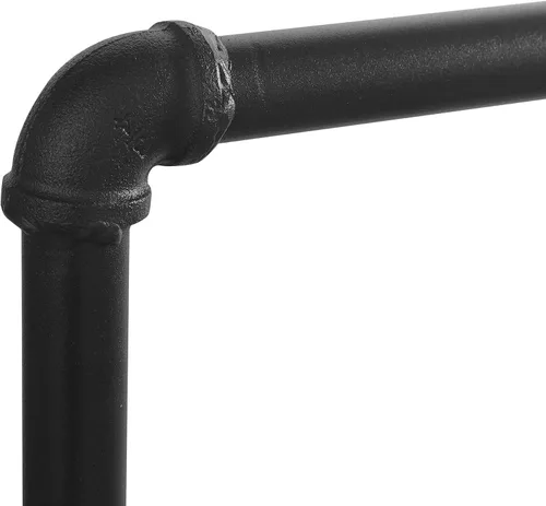 Vista 6 de Furinno Wyatt - Perchero de estilo industrial con estantes de madera, color espresso antiguo