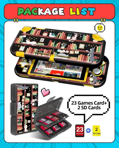 Vista 45 de Gurgitat 2 in 1 for Nintendo Switch Lite Case Protector - 24 Game Card Holder Case & Switch Lite Protective Cover Cute Funny Cartoon Hard Shell for