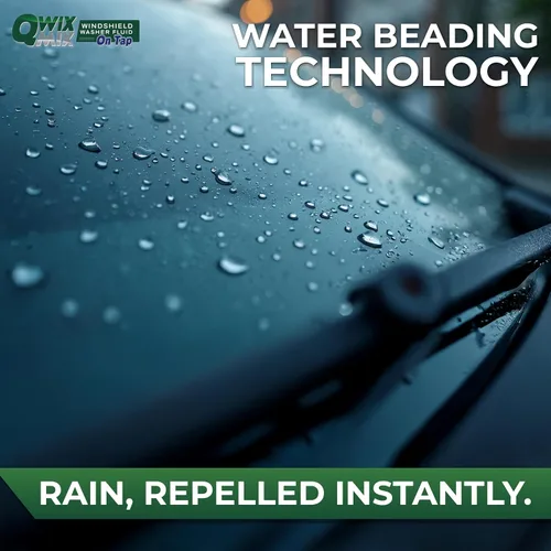 Vista 5 de Qwix Mix Rain Shield - Líquido concentrado para lavaparabrisas, 1 botella hace 32 galones, repele la lluvia
