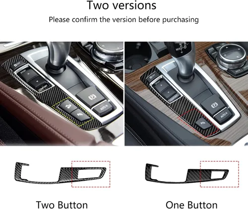 Vista 2 de SUNJIKA Compatible con consolas centrales de fibra de carbono, cubierta de moldura del panel de control del modo de conducción interior para BMW