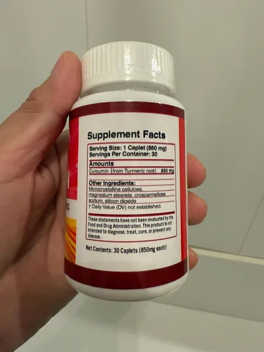 Vista 6 de Suplemento de cúrcuma de cúrcuma, 850 mg, 30 cápsulas