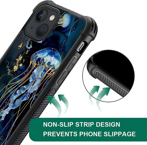 Vista 510 de Funda compatible con iPhone 15, diseño de elefantes africanos, diseño increíble a prueba de golpes, antiarañazos, carcasa trasera de policarbonato