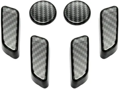 Vista 5 de 6 piezas de fundas para manija de asiento interior de automóvil, compatibles con Tesla Model 3 2017-2019