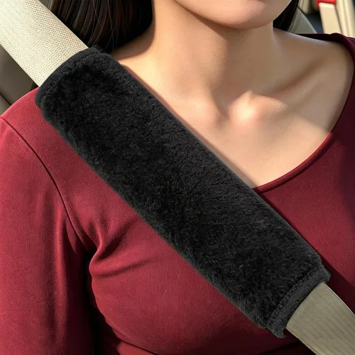 Vista 14 de Almohadillas para cinturón de seguridad, fundas de cuero para cinturón de seguridad, cojín de conducción más cómodo, ayuda a proteger tu cuello