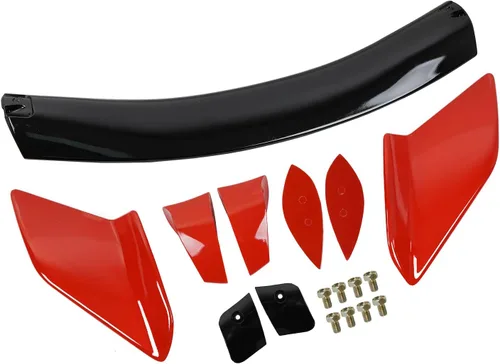 Vista 2 de Compatible con Honda Civic Hatchback 2016 2017 2018 2019 2020 2021 2 tonos rojo negro tipo R estilo alerón necesita montaje simple