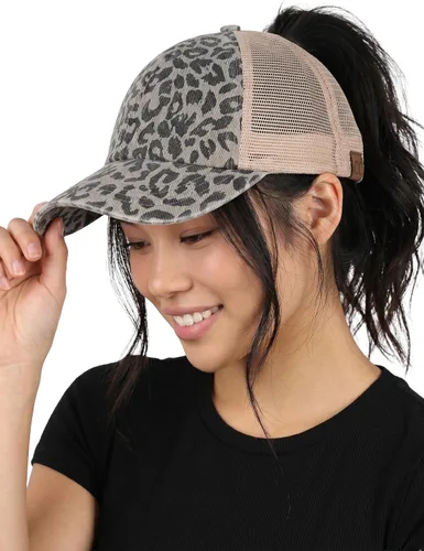 Vista 65 de Funky Junque - Sombrero de cola de caballo para mujer, gorra de béisbol con ajuste ajustable y cola de caballo alta cruzada para uso diario Paquete
