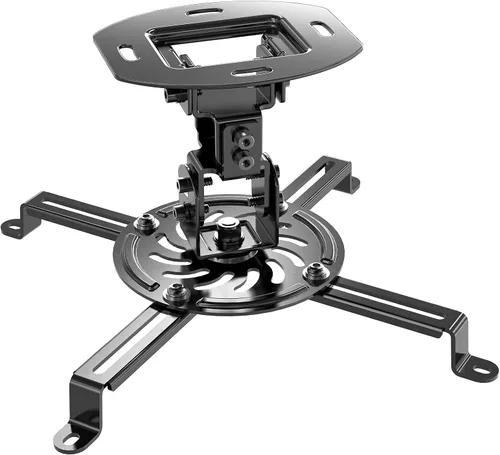 Vista 19 de WALI Soporte de techo para proyector, soporte universal para proyector de perfil bajo con brazos retráctiles y función de ajuste múltiple Blanco