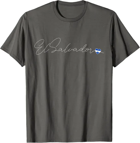 Vista 77 de Camiseta Simple Love El Salvadoreño con diseño de corazón en El Salvador