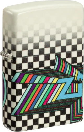 Vista 31 de Zippo Encendedor de bolsillo con diseño de patrón de 540 colores que brilla en la oscuridad Logotipo de 540 colores que brillan en la oscuridad