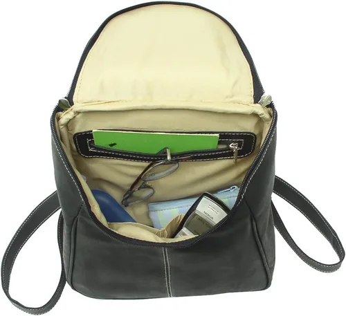 Vista 4 de Mochila U-Zip, Negro -, Mochila con cremallera en U