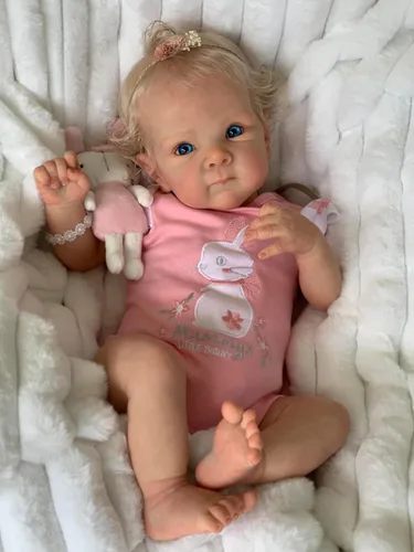Vista 5 de Angelbaby Reborn Muñecas de Bebé Realistas que Parecen Reales de 18 Pulgadas Muñeca de Bebé Recién Nacido Niña Realista de Silicona con Cabello