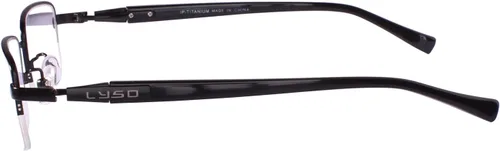 Vista 3 de Agstum Gafas ópticas de titanio con montura media montura 55-18-145 Negro