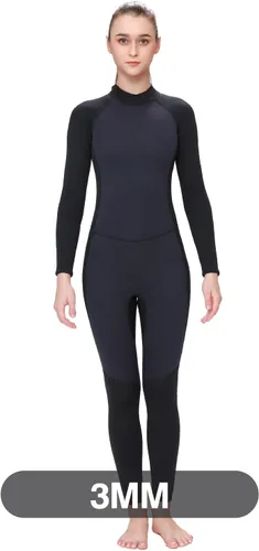 Vista 7 de FLEXEL Traje de neopreno de cuerpo completo de una pieza para mujeres y hombres de 0.118 in, 3/0.079 in, 5/0.157 in, trajes de baño térmicos en agua