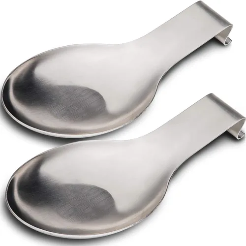 Vista 8 de VanlonPro Soporte de cuchara de acero inoxidable, soporte para cucharón de espátula, soporte para cuchara de utensilios de acero inoxidable, acabado