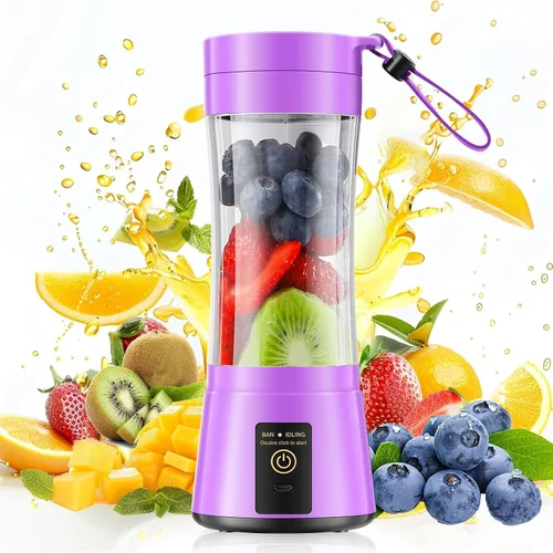 Vista 9 de Personal On-the-Go Handheld Single Blender, Freshly Squeezed in Home/Office Pink
