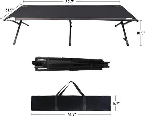 Vista 3 de PORTAL Portátil plegable, bolsa de transporte para invitados y organizador de almacenamiento lateral, tienda de campaña para adultos, cuna para Negro