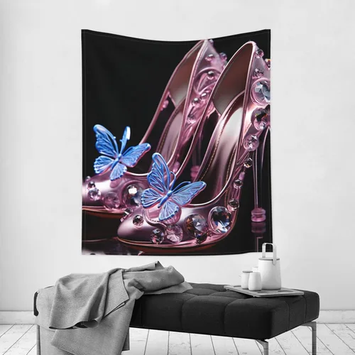 Vista 6 de HJTRW Tapiz floral para colgar en la pared, 60 x 51 pulgadas, tapiz para dormitorio, divertido tapiz de pared, arte de pared, manta de pared