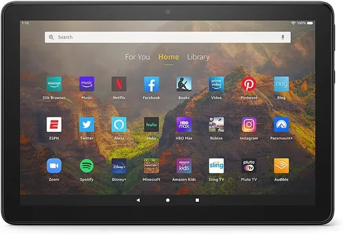 Vista 2 de [Usado] Tableta Amazon Fire HD 10, pantalla de 10.1 pulgadas, 1080p Full HD, 32 GB, (lanzamiento 2021), Negro