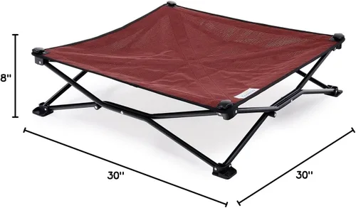 Vista 8 de Coolaroo On-The-Go Cama Elevada para Perros - Cama Plegable Emergente de Viaje para Perros con Tela Transpirable, Resistente a la Humedad, Bolsa