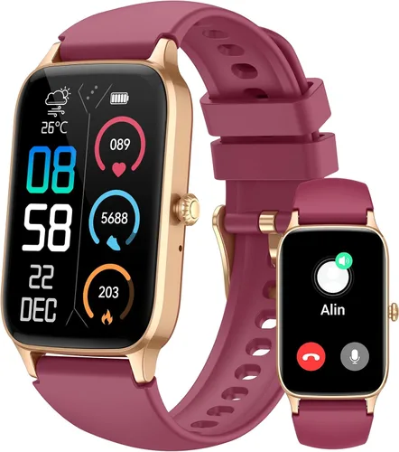 Vista 8 de Reloj inteligente para hombres y mujeres, reloj inteligente de 1.57 pulgadas (respuesta/hacer llamadas), rastreador de actividad física con más