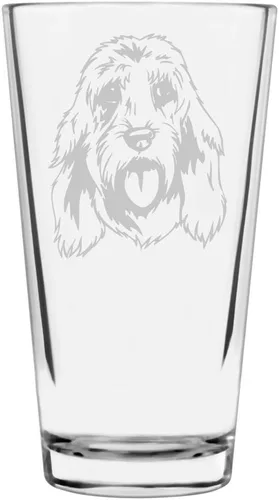 Vista 424 de Podenco Canario - Vaso de pinta de 16 onzas con temática de perro personalizado