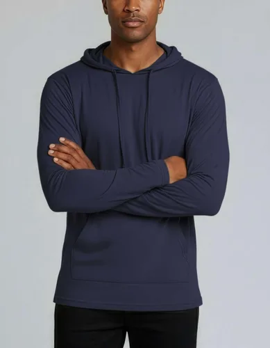 Vista 4 de Real Essentials 3 Pack: Sudaderas con capucha de cordón de algodón para hombre, ligeras y casuales, con bolsillo