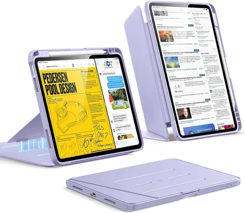 Vista 24 de ESR - Funda para iPad Air de 11 pulgadas M3/M2 (2025/2024), iPad Air de 5ª/4ª generación (2022/2020), funda con soporte vertical, múltiples ángulos