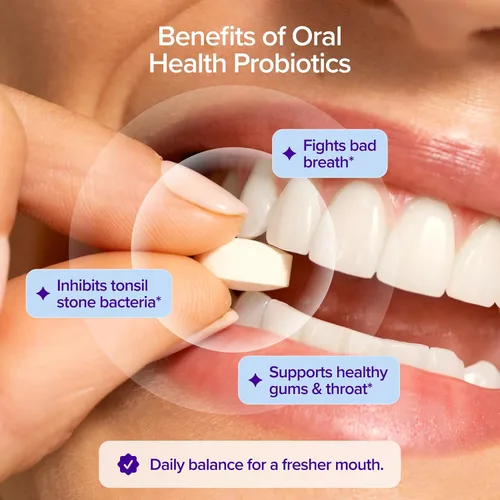 Vista 2 de Burst Probióticos dentales (45 unidades) Probióticos orales para dientes y encías Sistema inmunológico y apoyo sinusal Promueve la salud