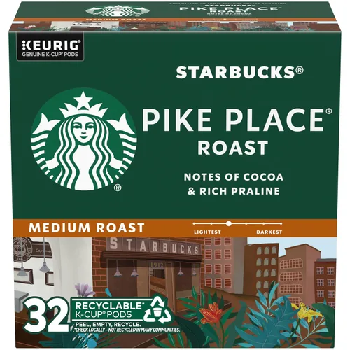 Vista 56 de Starbucks Cápsulas de café K-Cup, café de tostado medio con 2X cafeína mezcla de la casa para cafeteras Keurig, 100% arábica, 6 cajas