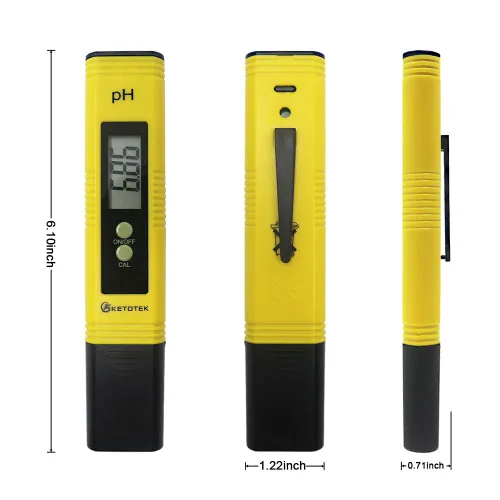 Vista 4 de KETOTEK Medidor digital de pH para agua, medidor de pluma de pH con ATC, probador de pH con rango de medición de 0.00-16.00ph para agua potable