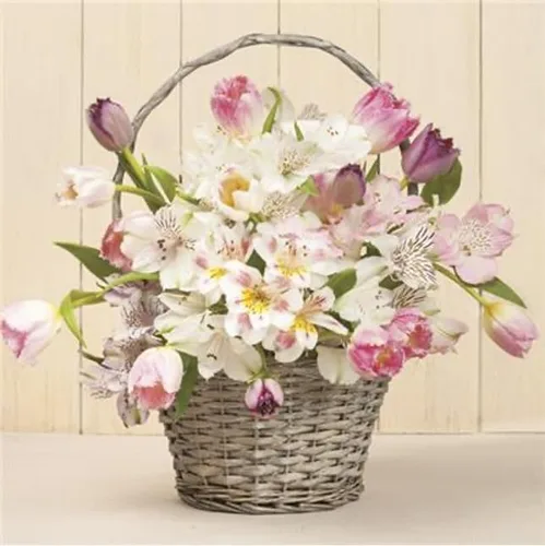 Vista 12 de Servilletas florales de algodón, 40 servilletas de almuerzo, servilletas de papel de decoupage, servilletas para el día de la madre, servilletas