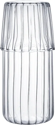 Vista 12 de Sizikato Jarra de Agua de Mesita de Noche de Cristal Transparente de 15 Oz con Vaso de Cristal.
