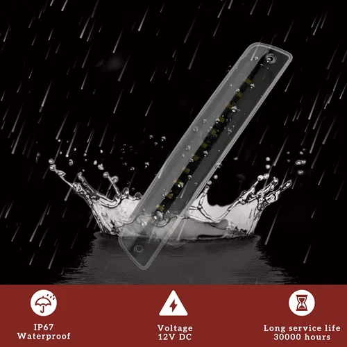 Vista 7 de Tercera luz de freno LED para Ram 1500 2500 3500 94-01, KEWISAUTO negro ahumado LED 3ª luz trasera de freno trasero para Dodge Ram 1500 2500 3500