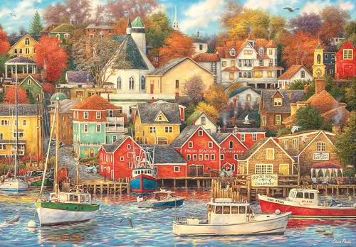 Vista 2 de Clementoni 1500 el. HQ Good Times Harbor [Puzzle]