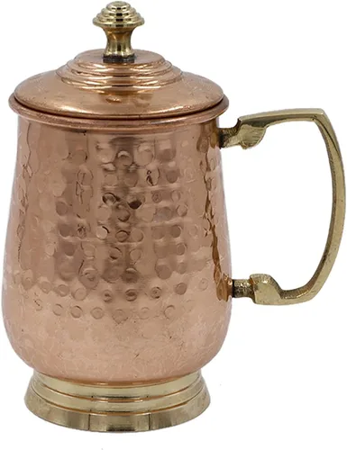 Vista 7 de PARIJAT HANDICRAFT Tazas de cerveza de cobre puro de calibre pesado para Moscow Mule