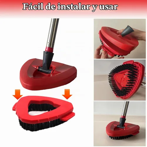 Vista 4 de Repuesto de mango de repuesto para trapeador giratorio y base de trapeador para el sistema de trapeador giratorio OCeda EasyWring de 1 tanque, mango