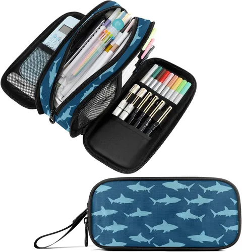 Vista 16 de Fustylead Alice - Estuche de ajedrez para lápices con cremallera, bolsa de maquillaje, bolsa de cosméticos, bolsa de viaje multiusos, caja